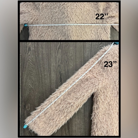 Anthropologie Pink Faux Fur Duster - Picture 5 of 6